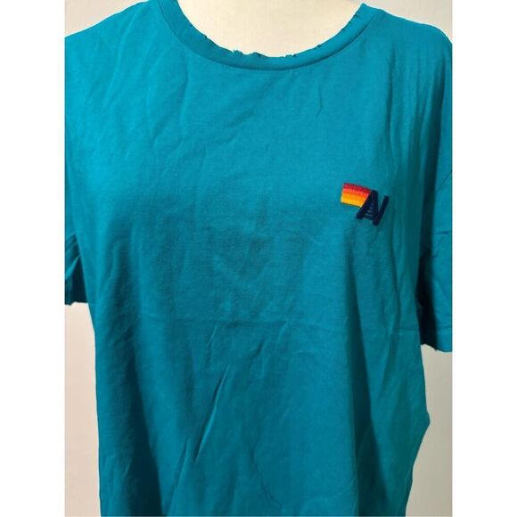 Aviator Nation teal blue logo tee XL - Picture 6 of 6